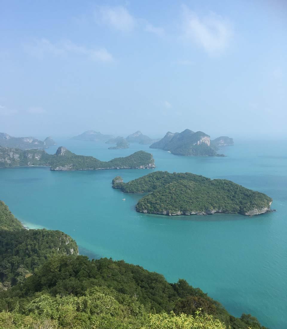 view of the islands in Ang Thong