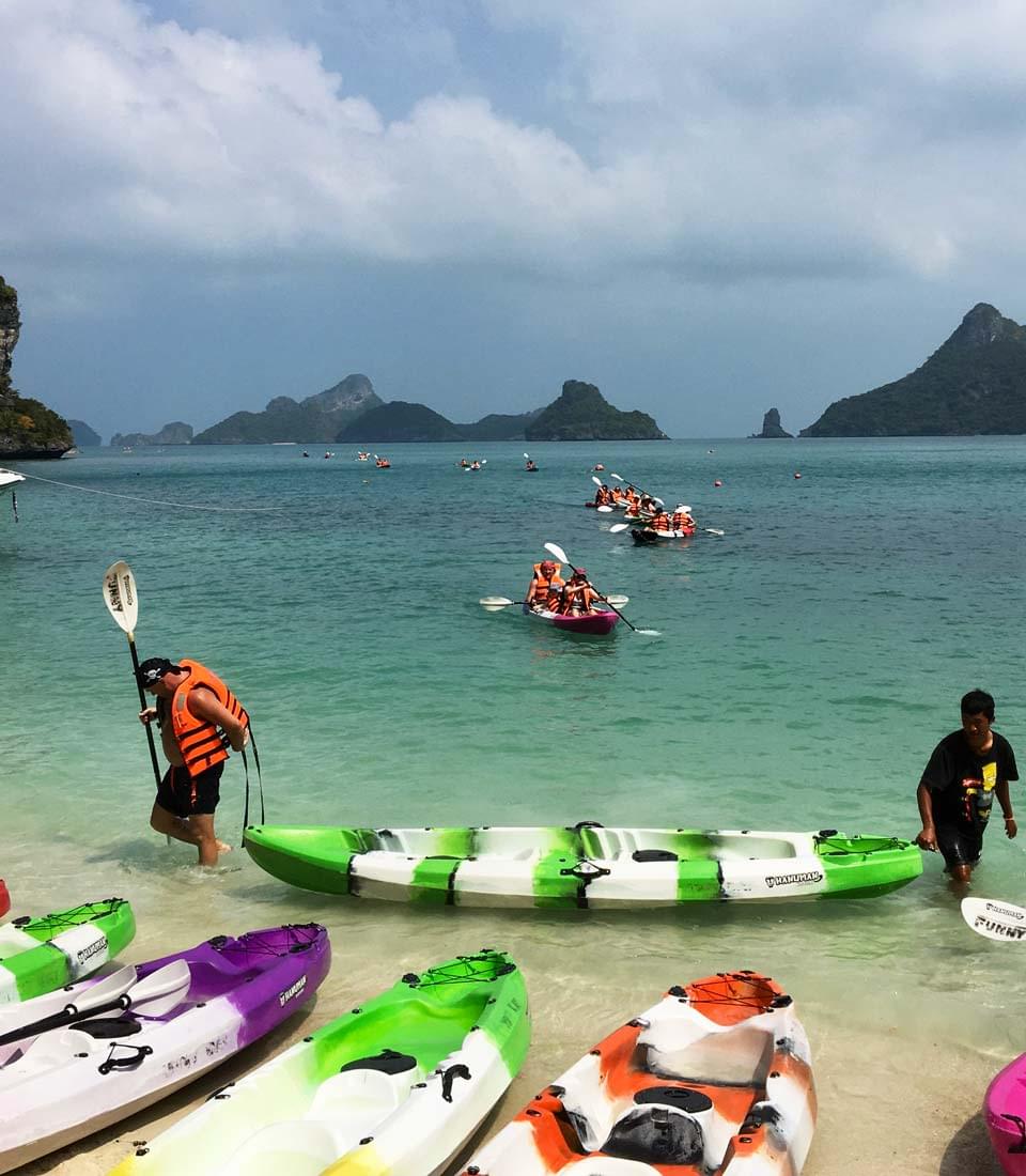 kayaks in Ang Thong