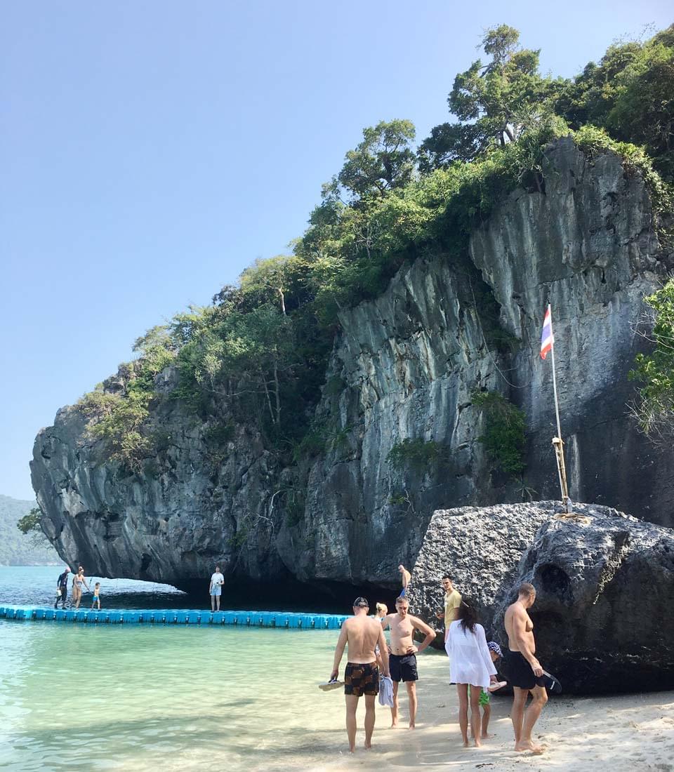 cliff beach in Ang Thong