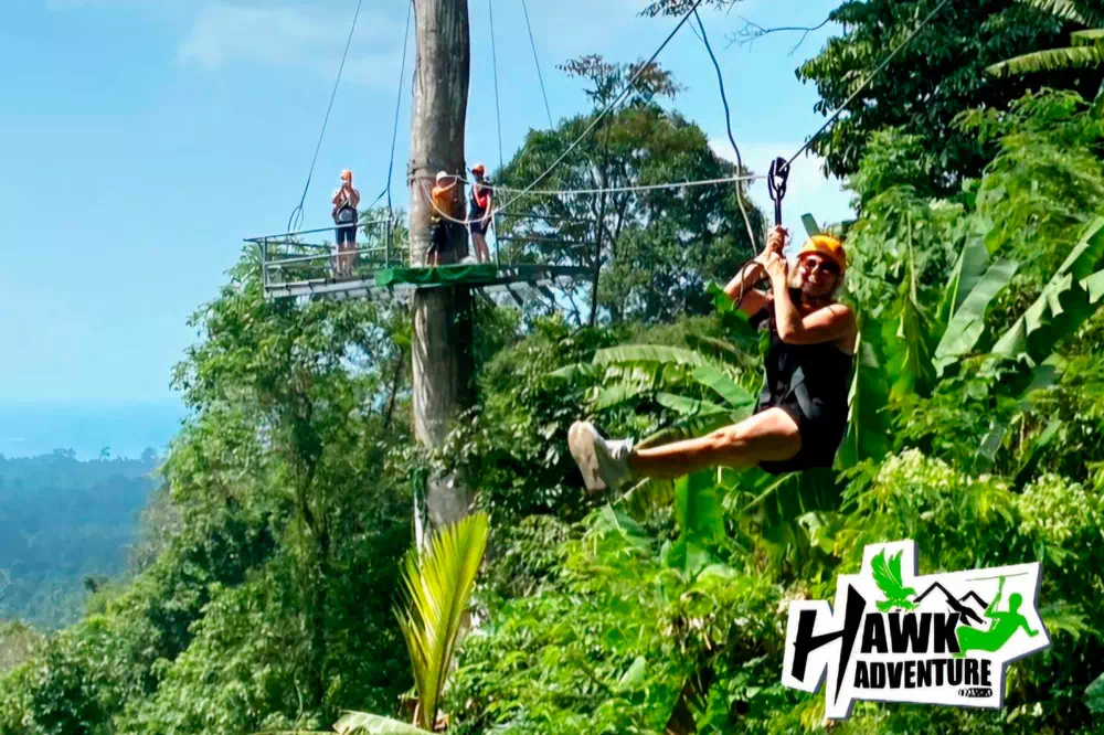 Zipline on Samui Hawk Adventure view 2