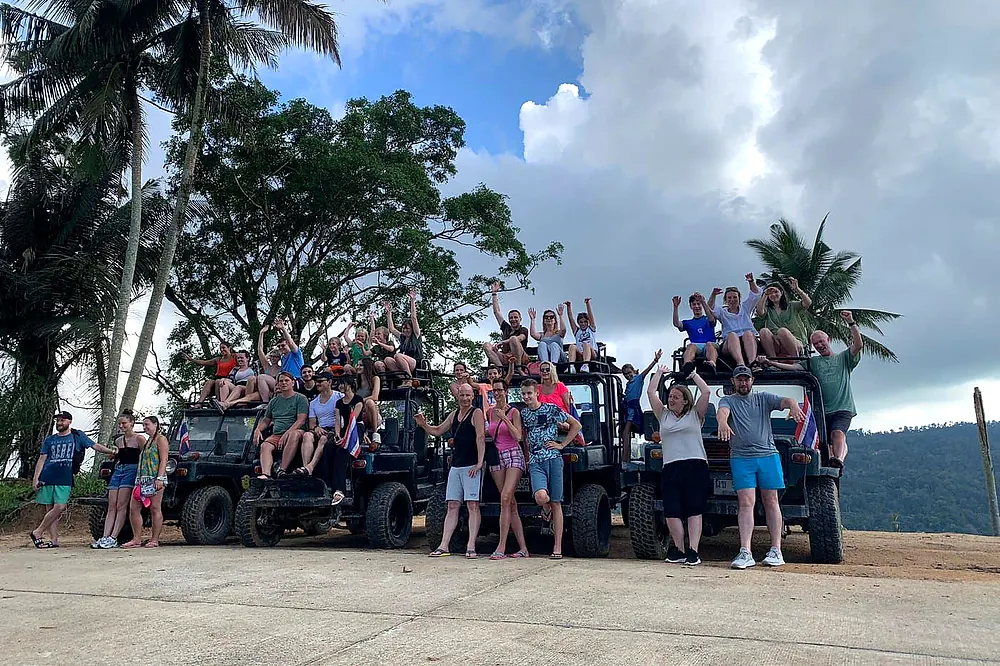 Wat Khunaram temple Koh Samui - army jeep excursion